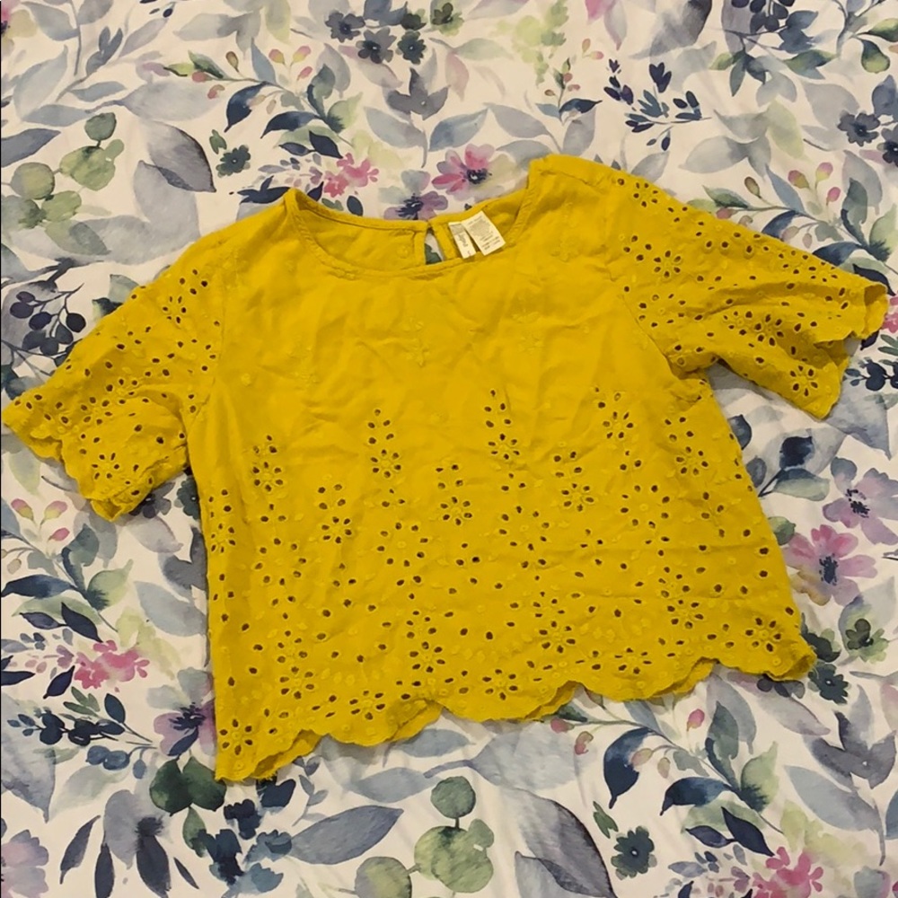 Yellow crop top